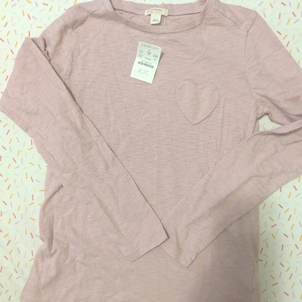 Crewcuts Light Pink Heart Pocket Tee